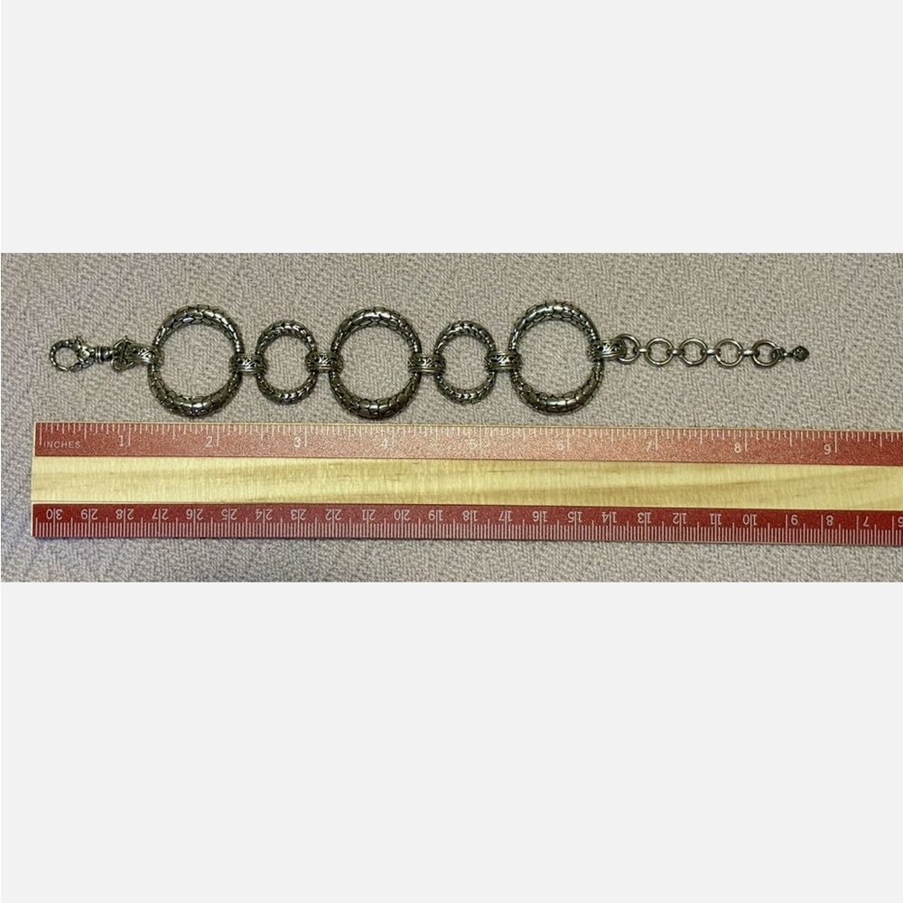 SARDA 925 STERLING SILVER BRACELET - Size 7 - Picture 7 of 10